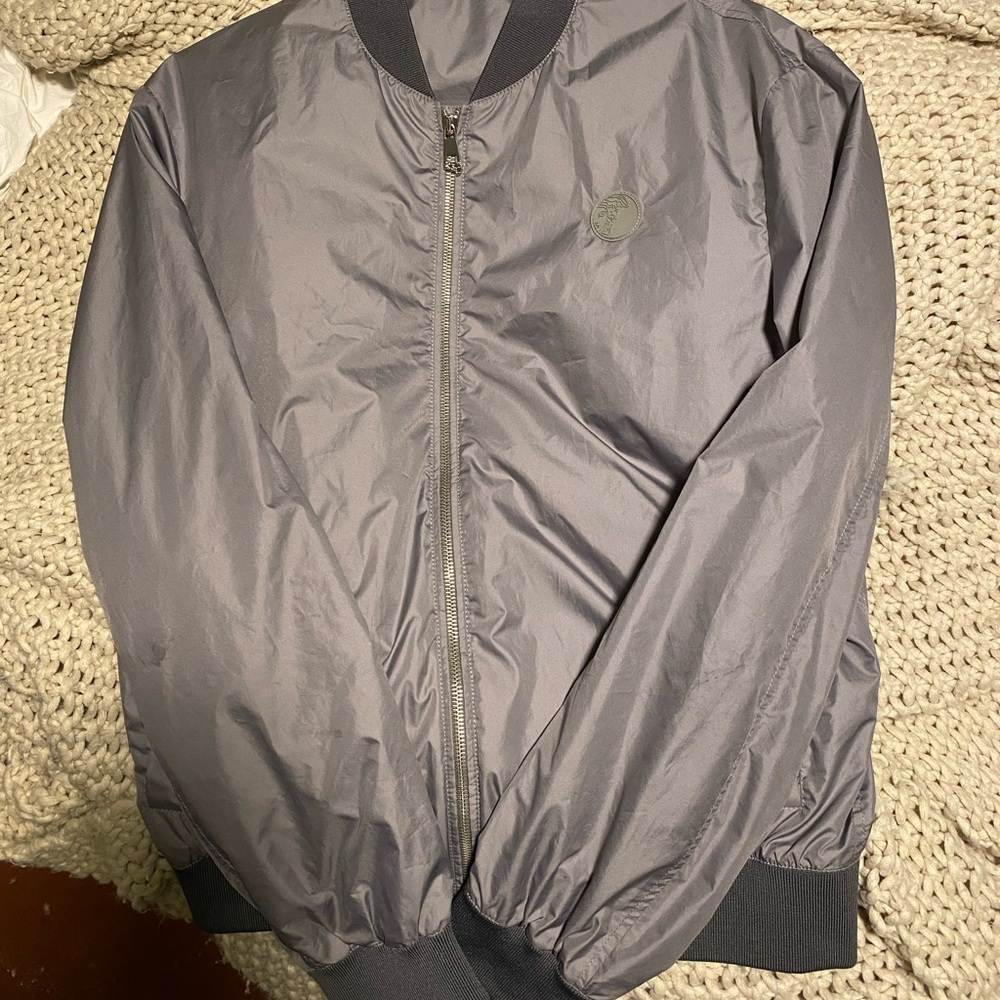 Mens Versace Collection Bomber Jacket Grey Size 48
